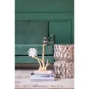 Gulches Decorative Objects: Black Bird on Branch with Marble Base 10/15/15 in and 10 in Gray Bird Mesh Candle Holders - 2 of 4