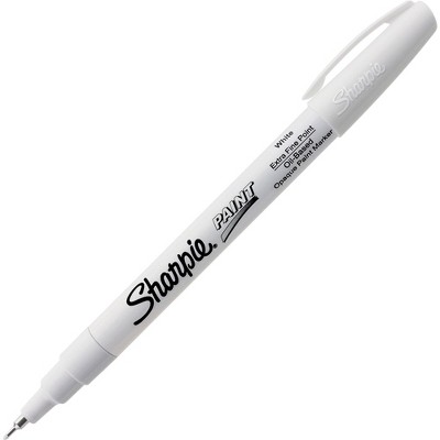 Sharpie Paint Markers Oil Base Extra Fine 1 Each White 35531