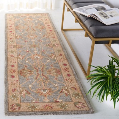 Heritage HG343 Hand Tufted Runner Rug - Blue/Beige - 2'3"x8' - Safavieh.