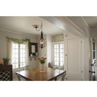 Monrovia Brushed Nickel 3-Light Pendant with Frosted Glass