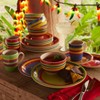 BrylaneHome Santa Fe Hand-Painted Striped Stoneware Dinnerware - 4 of 4