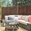 1-Piece 46.8in.W x 71.37in.H Brown Flower Shaped Metal Outdoor Privacy Screen Decorative Art Panel - 2 of 4
