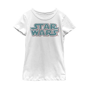 Girl's Star Wars Bubble Logo Scrawl T-Shirt - 1 of 4