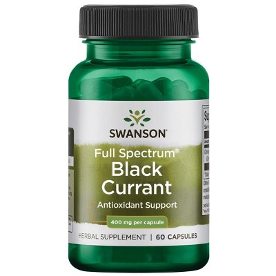 Swanson Herbal Supplements Full Spectrum Black Currant 400 mg Capsule 60ct.