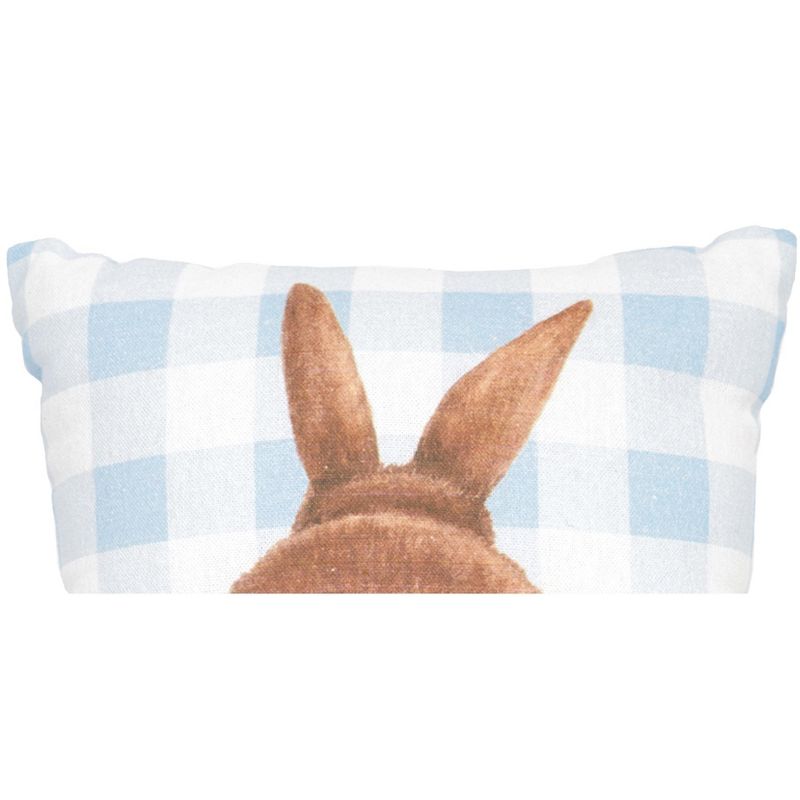 C&F Home Checkered Blue Bunny Pillow, 2 of 4
