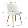 NicBex Dining Chairs Set of 2 Side Chair Upholstered Chair Metal Leg without Armrest, Fabric Accent for Kitchen, Bedroom - 2 of 4