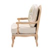 Baxton Studio Andre Traditional French Quilted Fabric and Whitewash Finished Wood Accent Chair - 4 of 4
