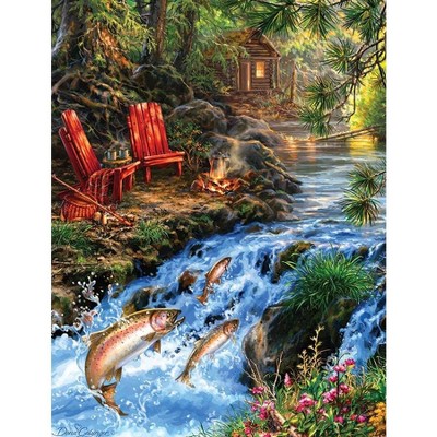 The Fishing Hole 500 Piece Jigsaw Puzzle