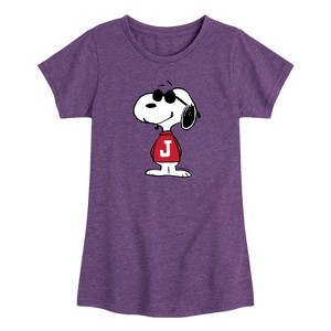 Girls' - Peanuts - Joe Cool Pose Short Sleeve Graphic T-Shirt - 1 of 3