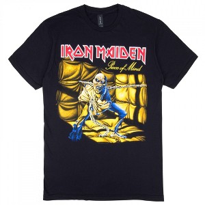 Mens Iron Maiden Piece of Mind 1983 Classic Album Cover T-Shirt - 1 of 2