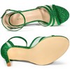 Allegra K Women's Glitter Mesh Stiletto Heel Ankle Buckle Strap Sandals - 4 of 4