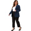 Agnes Orinda Women's Plus Size Business Button Long Sleeve Office Work Suit Jackets - 3 of 4
