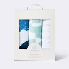 Muslin Swaddle Blanket - White/Blue - 3pk - Cloud Island™ - 3 of 3