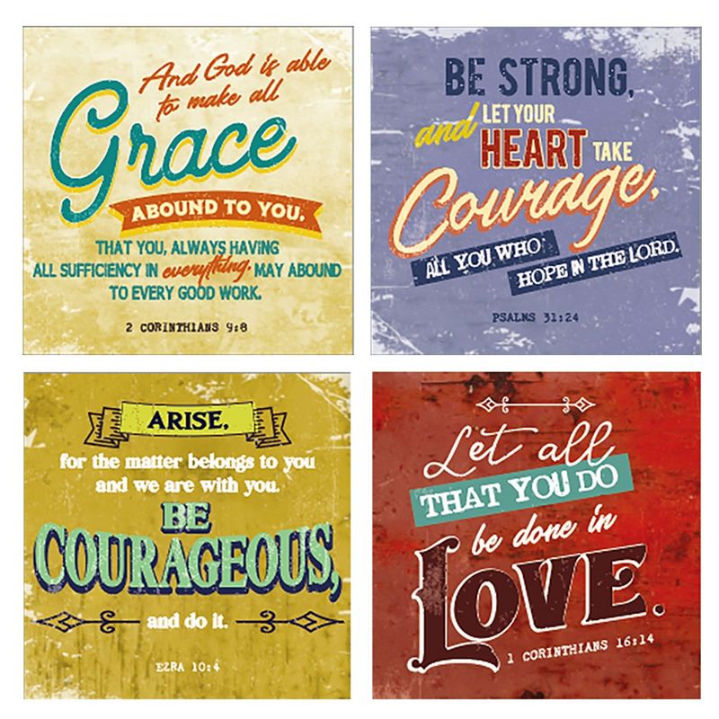 Bright Creations 12 Pack Christian Motivational Bible Verse Posters - 12x12 Religious Inspirational Scripture Wall Art for Classroom, 5 of 7
