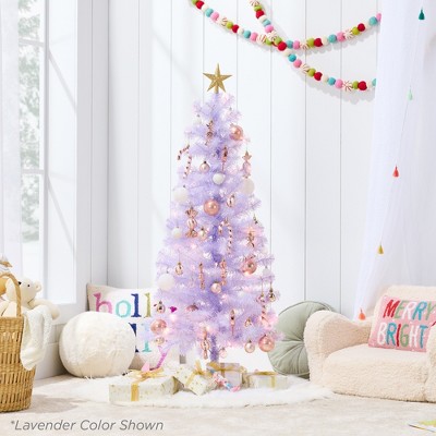 4ft Sage Green Prelit Artificial Christmas Tree with LED Lights