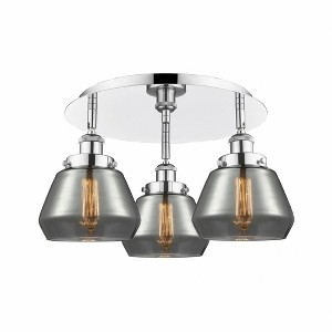 Fulton - 3 Light Flush Mount In Art Deco Style-8 Inches Tall and 18.25 Inches Wide - 1 of 1