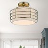 Livex Lighting Blanchard 1 - Light Semi-Flush Mount in  Antique Brass - 2 of 4
