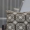 Outdoor Decor by Commonwealth Ebony Medallion Print Outdoor Pillow Cover 18" x 18" Black (Cover Only) - 3 of 4