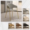 LeisureMod Dining Chair Upholstered Leather Armchair Velvet Accent Ergonomic Padded Seat and Back Durable Stainless Steel Base Bella Series - 4 of 4