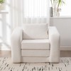 Okak Modern Foldable Single Sofa Chairs with Armrest & Backrest,Chenille Fabric Floor Mattress Couch for Living Room,Apartments - 4 of 4