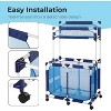 VINGLI Pool Storage Organizer Bin Rolling Poolside Mesh Container Pool Float Storage for Home Garage, Children Playroom or Pool Toys (35x23x59in) - 3 of 4