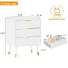 3 Drawer Dresser for Bedroom, Modern Nightstand, Chest of Drawers with Deep Drawers, Wooden Dresser, Side Table for Living Room, Hallway - 2 of 4