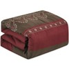 Home Mart Goods 7 Piece Burgundy Brown Embroidery Soft Bedding Comforter Set - 2 of 4