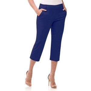 Rekucci Women's EcoCosy Comfort Classic Chic Cropped Capri Pant - 1 of 4