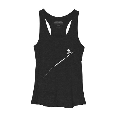 Women's Design By Humans Downhill Mountain Biker By Ziegenbart Racerback Tank Top