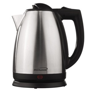 Brentwood 2.11 Quart Stainless Steel Cordless 1000W Electric Tea Kettle - 1 of 4