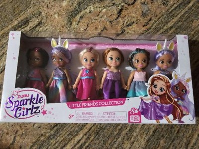 Sparkle Girlz 6 Pack of Princess Dolls by ZURU Fashion, Removable Dresses,  Gifts for Girls 4-8, Poseable Fashion Doll, Pretend Play