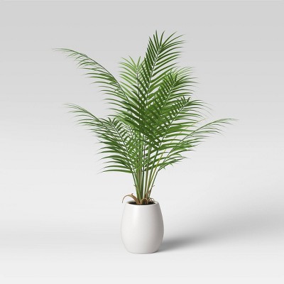 Faux Mini Palm Tree in Pot White/Green - Opalhouse™