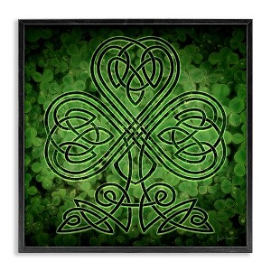 Stupell Industries Green Celtic Shamrock Knot, 24" x 24" - 1 of 4