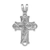 Black Bow Jewelry Men's 14k White Gold 7/8 Ctw Diamond Large Cross Pendant, 32 x 55mm - 3 of 4