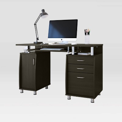 Espresso 52" Workstation Desk with Storage and Keyboard Tray