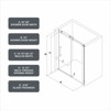 PexFix 76 in.x 48 in. Frameless Single Sliding Shower Door 8mm Tempered Glass With Adjustable Soft Closing Design for Spa Bathroom Matte Black - 3 of 4