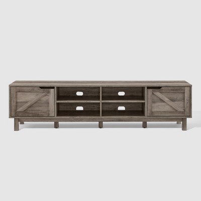 Modern Rustic 2 Door Storage TV Stand for TVs up to 80" - Saracina Home