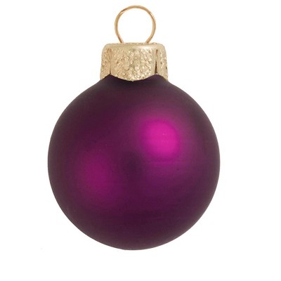 Northlight 4ct Matte Glass Ball Christmas Ornament Set 4.75" - Plum Purple