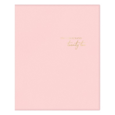 2022 Planner 8" x 10" Weekly/Monthly Faux Leather Bookbound Blush - cupcakes and cashmere for Blue Sky