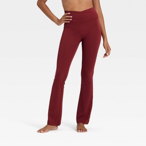 Women's Everyday Soft Crossover Flare Leggings - All In Motion™ - 1 of 4