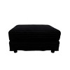 PAGED Corduroy Fabric Wooden Ottoman, Modern Sectional Sofa Footstool Module with High-density Sponge, Vanity Chair for Living Room, Bedroom - 2 of 4