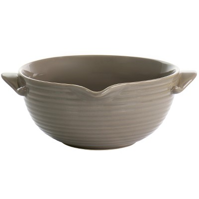 Martha Stewart 10 inch 88 fl. oz. Stoneware Prep Batter Bowl in Taupe