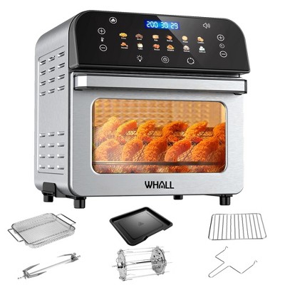 WHALL 12QT Touchscreen Air Fryer Oven with 12 Pre-set Cooking Menus, Clear Viewing Window, Up to 95% Less Oil for Healthier, Convenient Meals