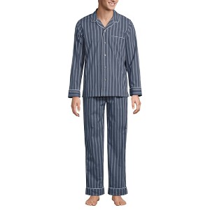 Lands' End Men's Long Sleeve Essential Pajama Set - 1 of 3