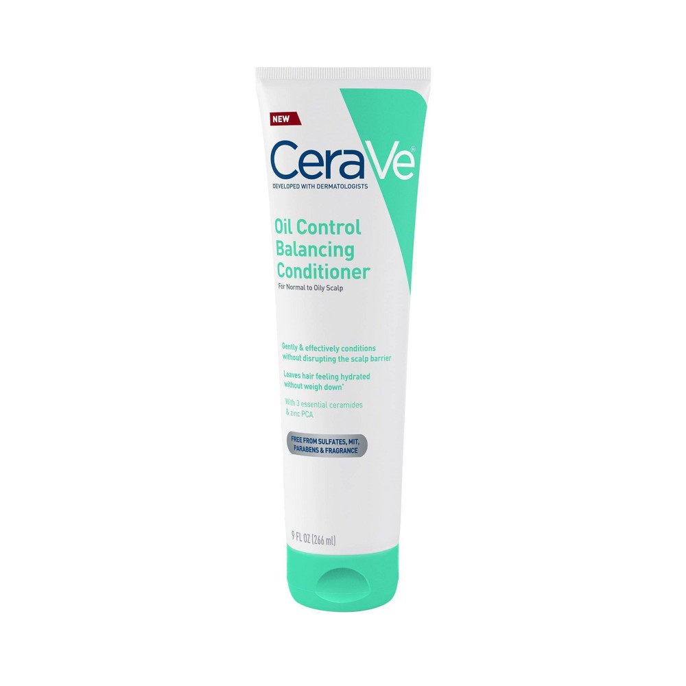 CeraVe Oil Control Gentle Scalp Care Conditioner - 9 fl oz: Hypoallergenic, Paraben-Free, Sulfate-Free
