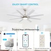 Sofucor 52'' Smart Ceiling Fan with Lights and Remote & APP Control Work with Alexa/Google Indoor Outdoor Ceiling Fan for Living Room Farmhouse Patio - 3 of 4