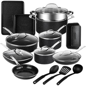 Granitestone Ceraluxe 20 Piece Nonstick Ceramic Cookware & Bakeware Set - 1 of 4