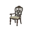 Traditional Arm Chair (Set of 2) with Turned Legs and Shaped Back ¨C Pecan Finish for Living Room - 4 of 4