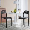 Modern Stackable Dining Chairs, Ergonomic Plastic Chair with Metal Legs, Waterproof, Stain-Resistant, for Home Office Outdoor - 4 of 4