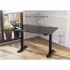 NicBex Standing Desk Computer Table with Tempered Glass Top&2 Side Hook,Adjustable Home Office Desk for Study,Home Workstation,Black - 3 of 4